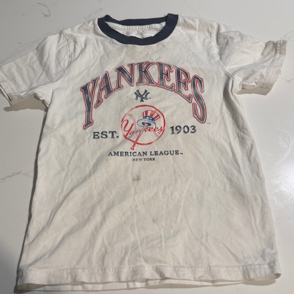 Abercrombie Kids Cream Yankees Tee